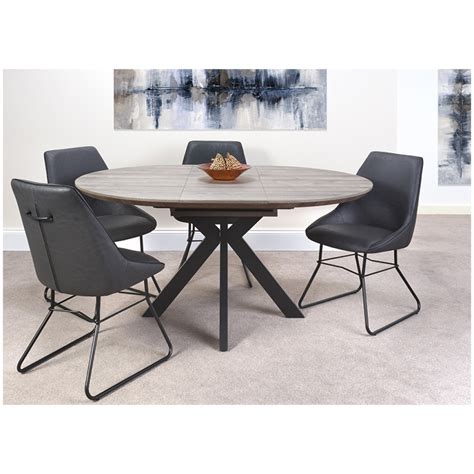 Manhattan Extending Round Dining Table 1200 1600mm Mid West Furniture