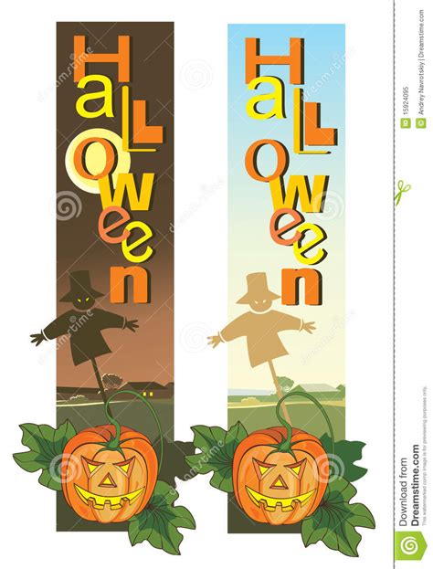 Halloween Vertical Banners With Creepy Monster Mouth Cartoon Vector Cartoondealer Com