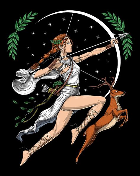 Greek Goddess Artemis Digital Art By Nikolay Todorov Pixels Merch