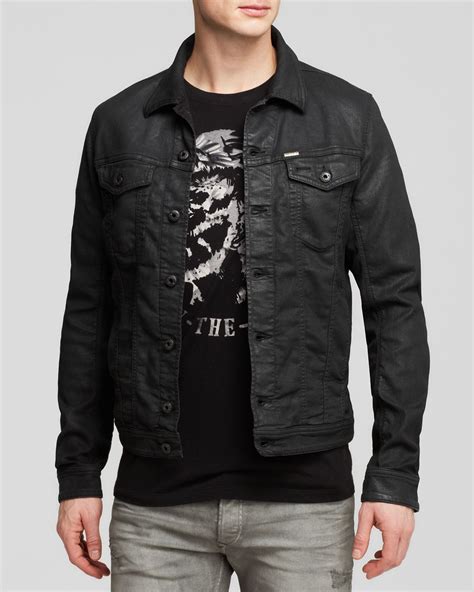 Lyst Diesel Elshar Denim Jacket Bloomingdales Exclusive In Black