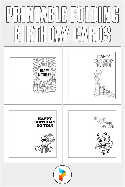 10 Best Printable Folding Birthday Cards Printablee Birthday