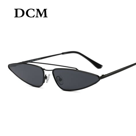 dcm 2018 metal frame small cat eye sunglasses women new brand designer retro ladies sun glasses