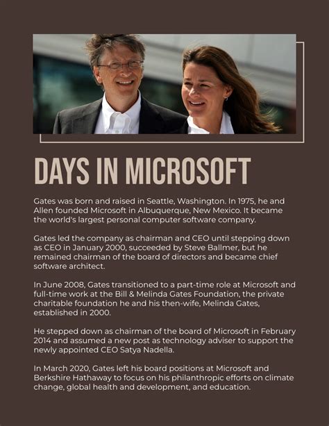 Bill Gates Biography Biografia Template