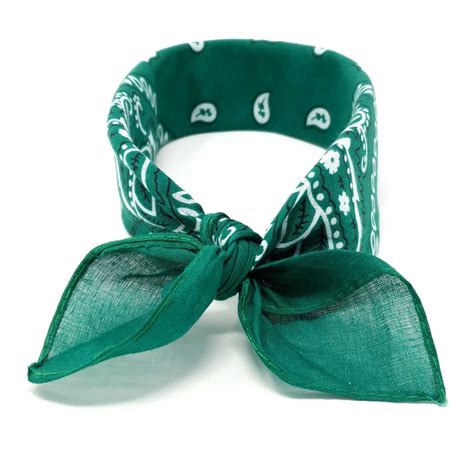 Green Paisley Bandana Headband Mens And Womens Shyface
