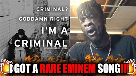 A Rare Eminem Song Eminem Criminal Extended Version Reaction
