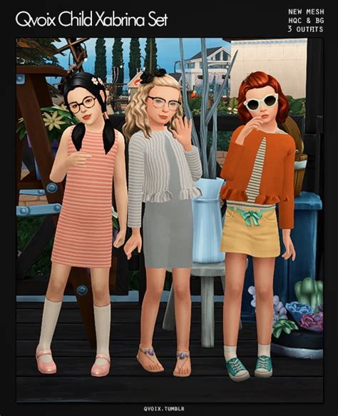 Xabrina Set Kids At Qvoix Escaping Reality Sims 4 Updates