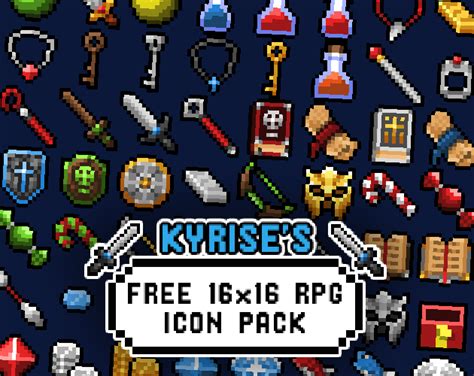 Kyrises Free 16x16 Rpg Icon Pack