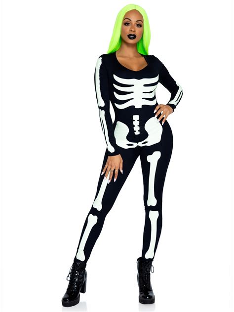 Kleidung And Accessoires Leg Avenue Womens X Ray Skeleton Catsuit