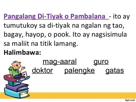 Pangalang Pambalana Halimbawa Ng Pangungusap Dehalimba