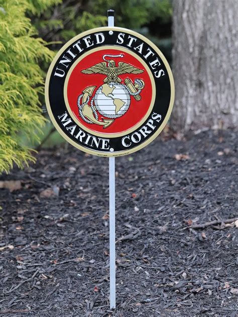 Marine Corps Aluminum Yard Sign Etsy