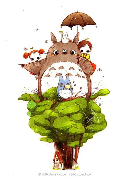The Tree Dwellers Print Studio Ghibli Art Totoro Anime