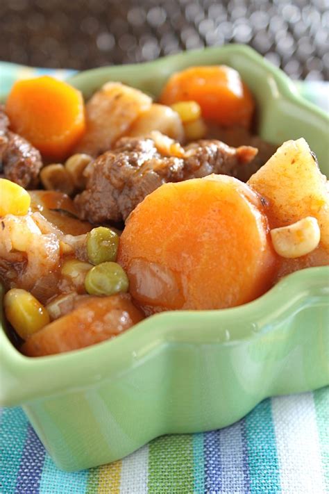 hearty beef stew a big mouthful