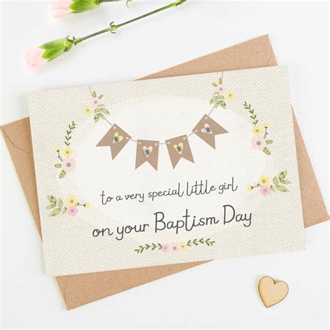 Baptism Girl Card By Loom Weddings