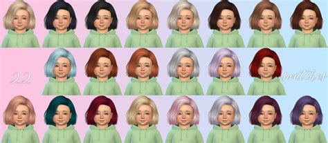 Sims 4 Ccs The Best Nightcrawler Confetti Hair For Toddlers By