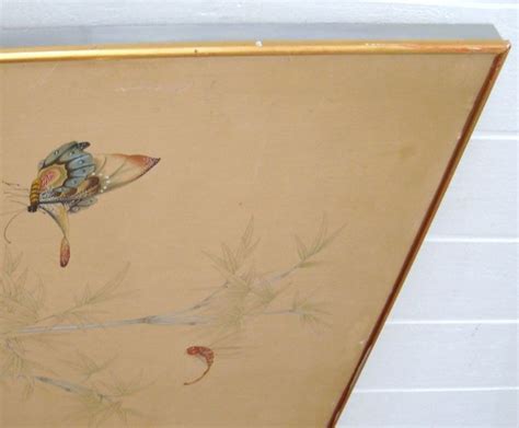 Large Vintage Gracie Hand Painted Framed Wallpaper Panel At 1stdibs