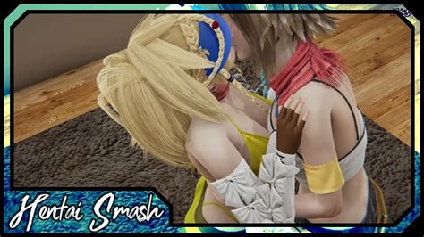Yuna And Rikku Make Out Before Having Lesbian Sex On The Bed Final