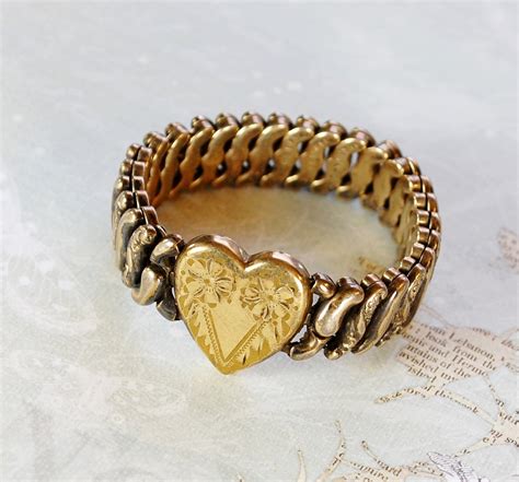 Vintage Expansion Bracelet Heart Sweetheart Gold Filled Etsy