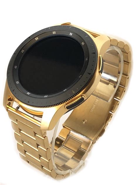 24k Gold Plated 46mm Samsung Galaxy Watch With Gold Link Band 2018