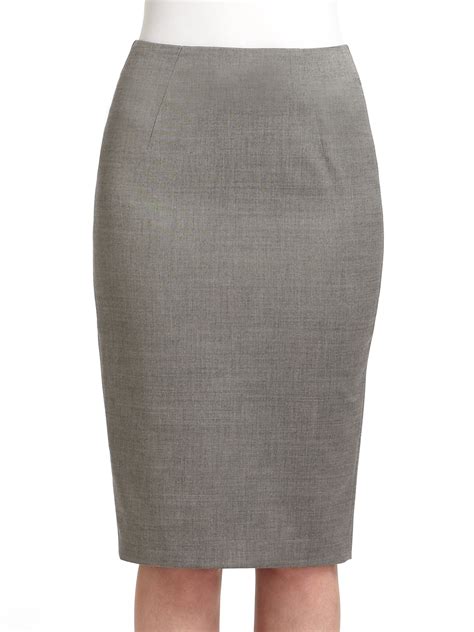 Pencil Skirt Gray Amature Housewives