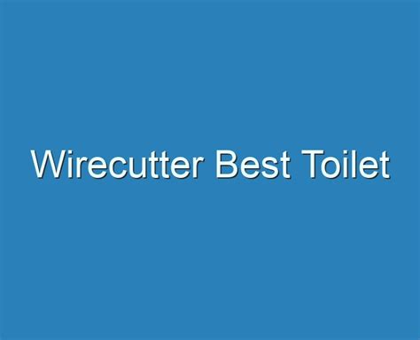 20 Best Wirecutter Best Toilet 2023 Reviews
