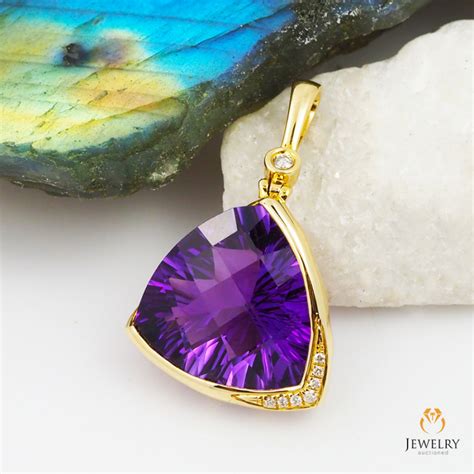 Capture great deals on stylish fine pearl necklaces & pendants from mikimoto, estate, tiffany co & more. 14 K Yellow Gold Amethyst & Diamond Pendant A P11069