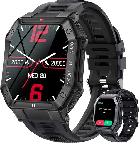 Military Smart Watch For Men With Call Answer Make Outdoor Tactical Eigiis