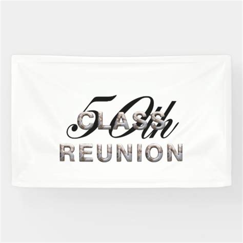 Tee 50th Class Reunion Banner Zazzle