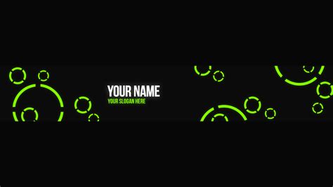 Free Circled Green Youtube Banner Template 5ergiveaways