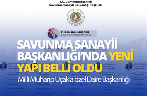 Savunma Sanayii Başkanlığında yeni yapı belli oldu Milli Muharip