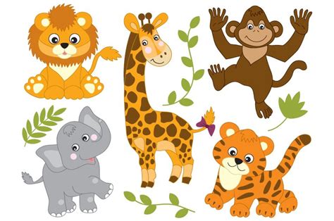 Safari Animals Custom Designed Illustrations ~ Creative Market
