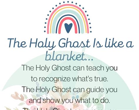 The Holy Ghost Is Like A Blanket Poem Card Digital Download Lds Baptism