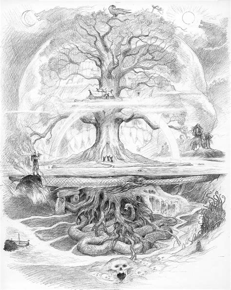 Withdoom Yggdrasil Tattoo Tree Art Fantasy Artist
