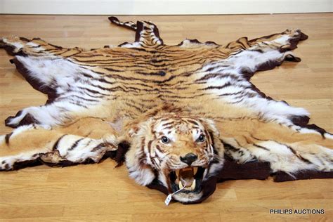 A Tiger Skin Rug With Head Fine And Decorative Arts Philips