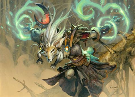 A Female Worgen Druid Warcraft Art Fantasy Creatures Furry Art