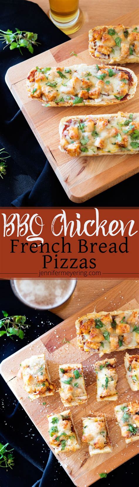 Bbq Chicken French Bread Pizzas Jennifer Meyering Bbq Chicken Food Bbq Burger Recipes