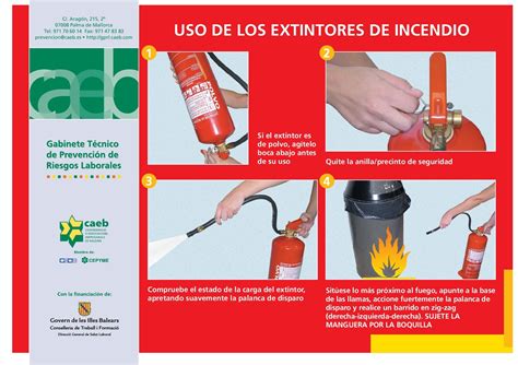 Caeb Uso Del Extintor Ficha De Instrucciones Básicas