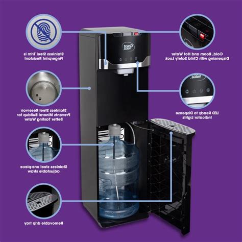Great Value Bottom Loading Hot Cold Room Temp Water Dispenser Black