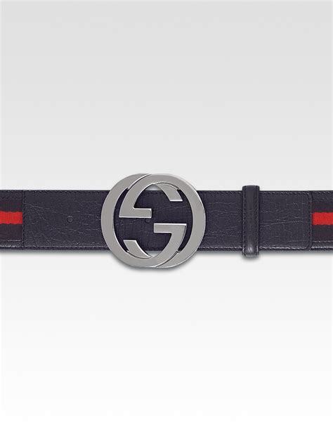 Gucci Interlocking G Belt In Blue For Men Lyst