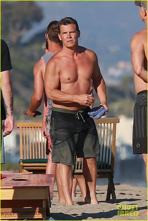 Josh Brolin Goes Shirtless For 4th Of July Beach House Party Photo