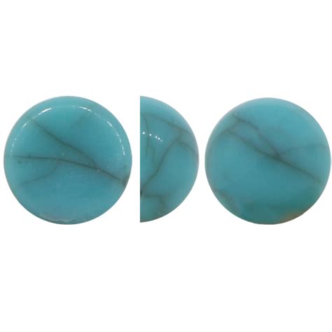 Turquoise Flatback Cabochons Turquoise Round Dreamtime Creations