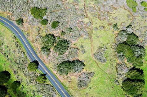 Overhead View Of The Landscape And Road Image Free Stock Photo