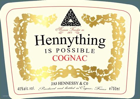 Printable Logo Hennessy Label