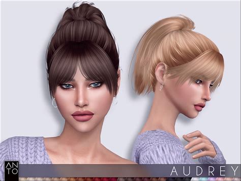 Anto Audrey Hairstyle Sims Hair Hairstyle Hair Styles