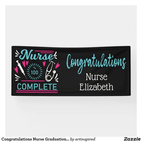 Congratulations Nurse Graduation Modern Funny Banner Zazzle