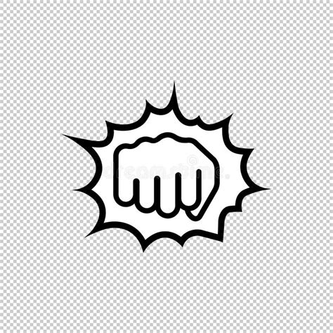 hand punch fist line icon forward sign vector on isolated background eps 10 stock vector