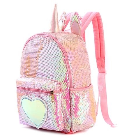 Girls Unicorn Bling Mini Travel Backpack Kids Children School Bags