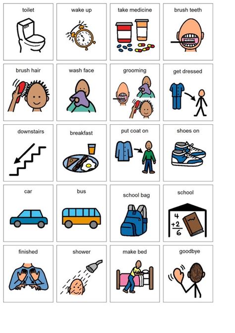 Visual Cue Cards Autism Worksheet24
