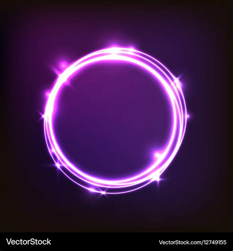 Abstract Glowing Purple Background With Circles Vector Image