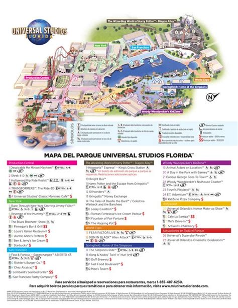 Mapa De Universal Studios