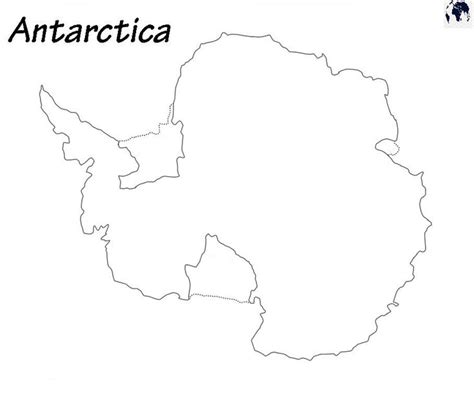 Printable Blank Antarctica Map With Outline Transparent Map